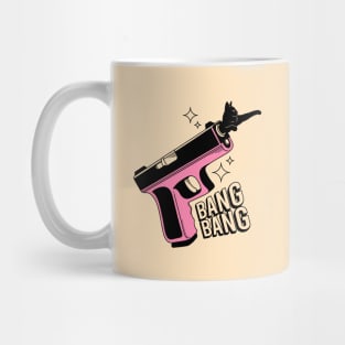 Bang Bang Black Cat in beige Mug